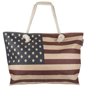 American Flag Bag with Rope Handles