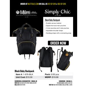Black Baby Backpack