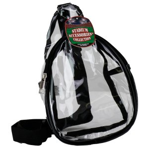Clear Sling Bag with Black Trim