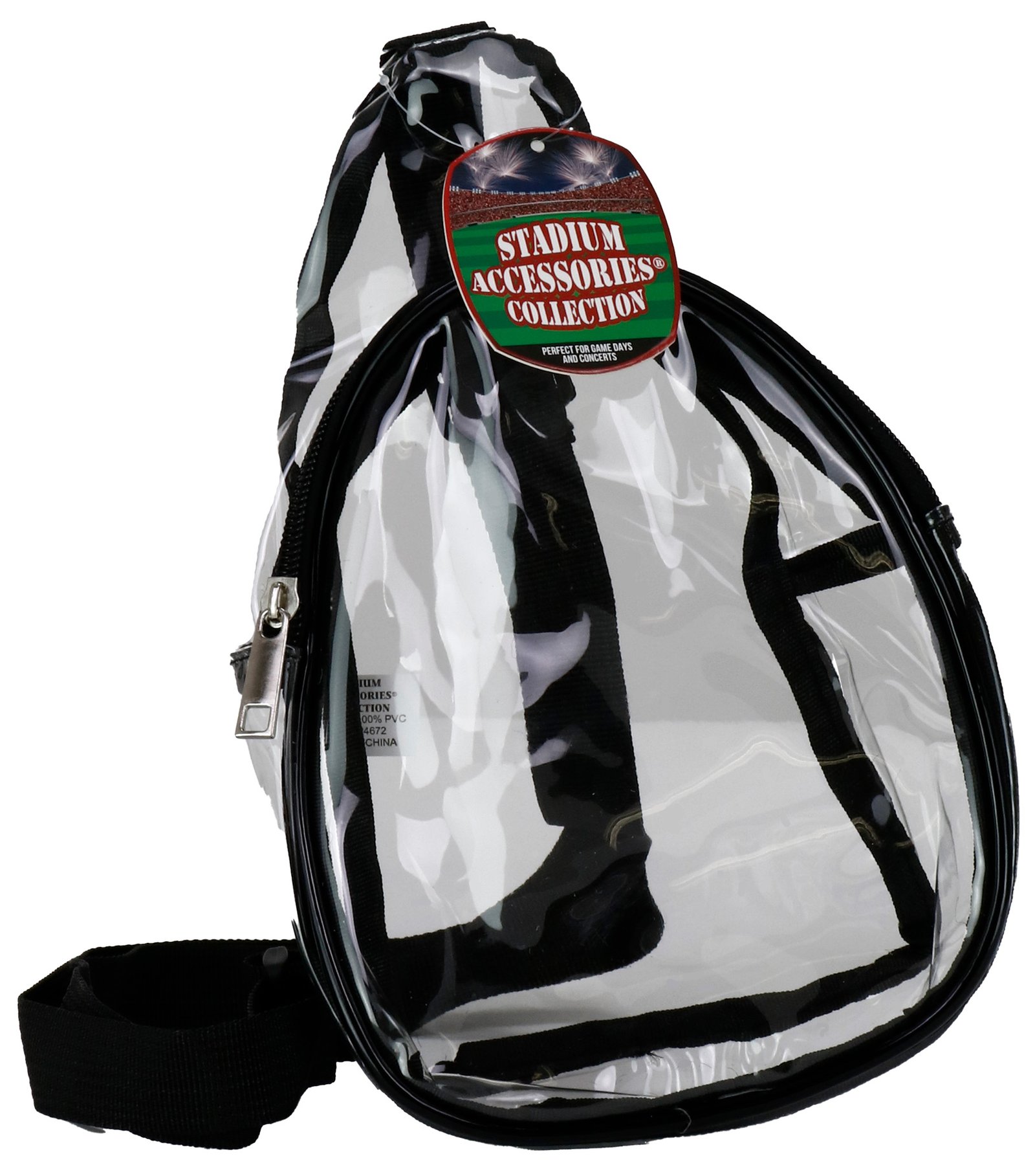 Clear Sling Bag with Black Trim