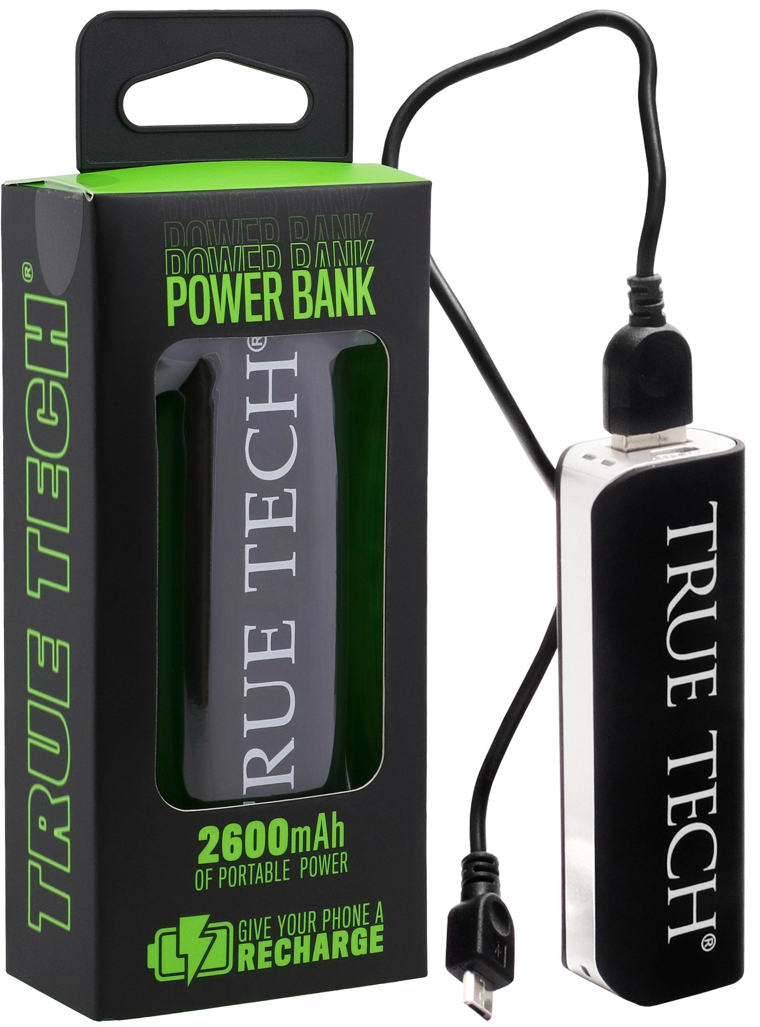 2600 mAh Rubberized Power Bank