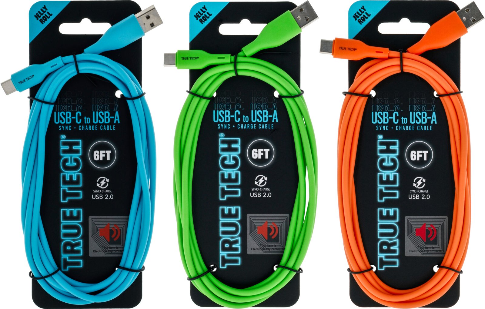USB-C to USB-A 6FT Jelly Rolls