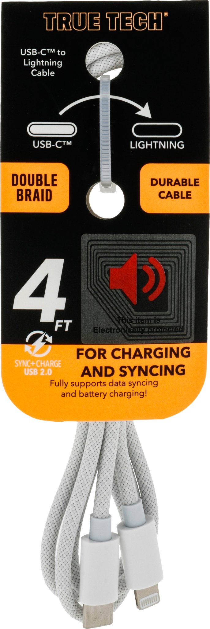 Lightning to USB-C 4FT Double Braid Cable
