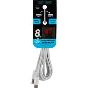 USB-C to USB-A 8FT Double Braid Cable