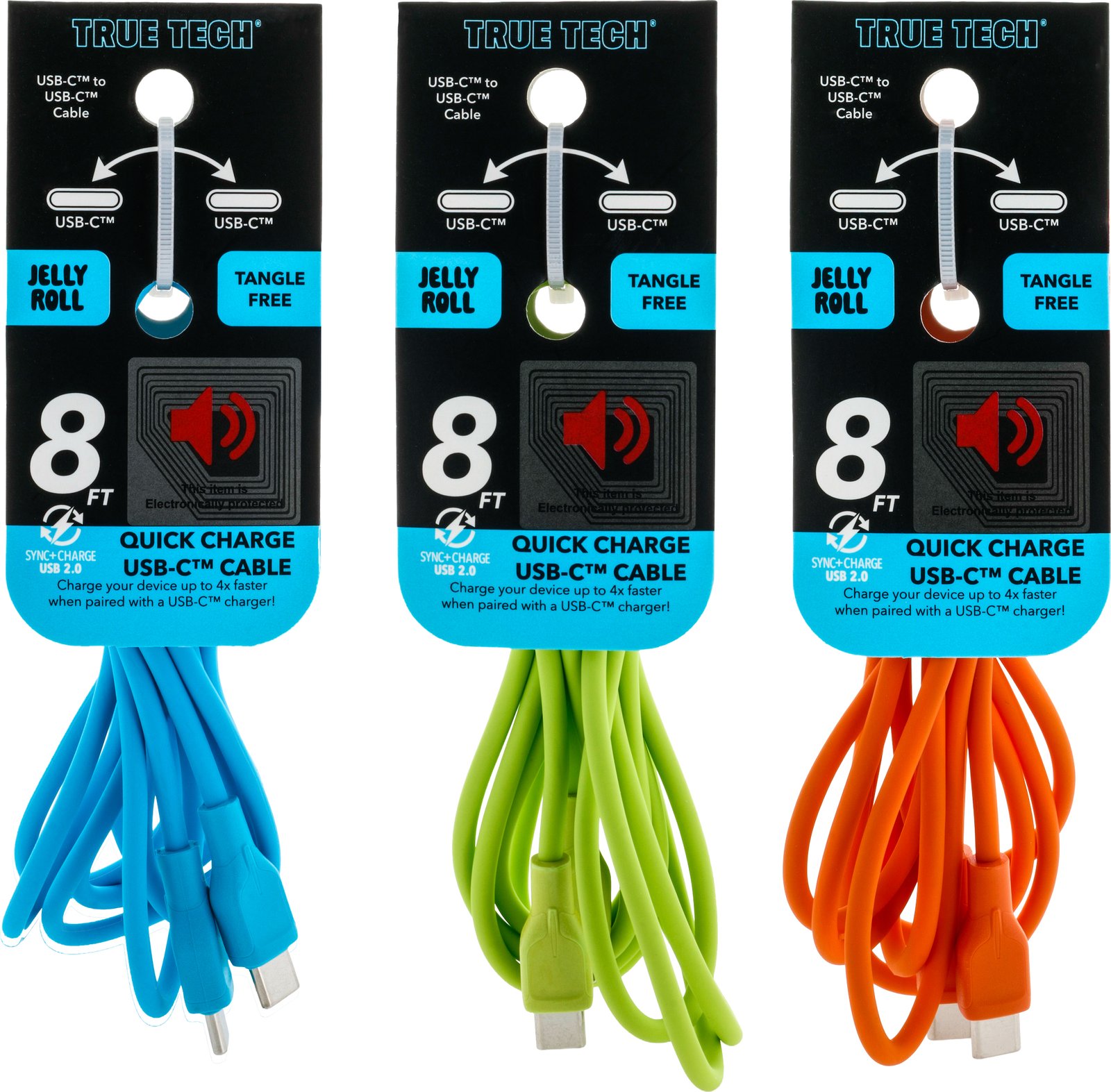 USB-C to USB-C 8 FT Jelly Roll Cable - Image 4