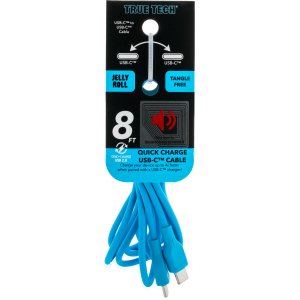 USB-C to USB-C 8 FT Jelly Roll Cable