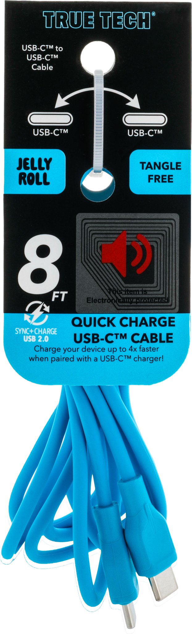 USB-C to USB-C 8 FT Jelly Roll Cable