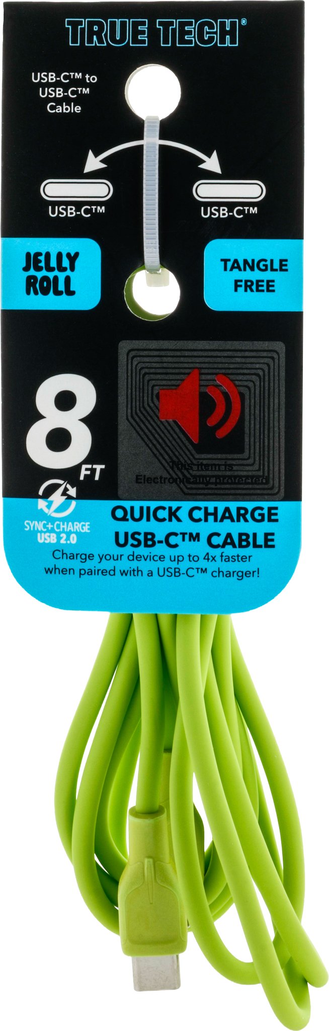 USB-C to USB-C 8 FT Jelly Roll Cable - Image 2