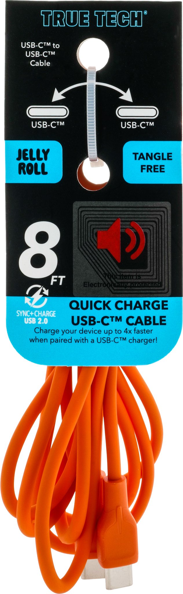 USB-C to USB-C 8 FT Jelly Roll Cable - Image 3
