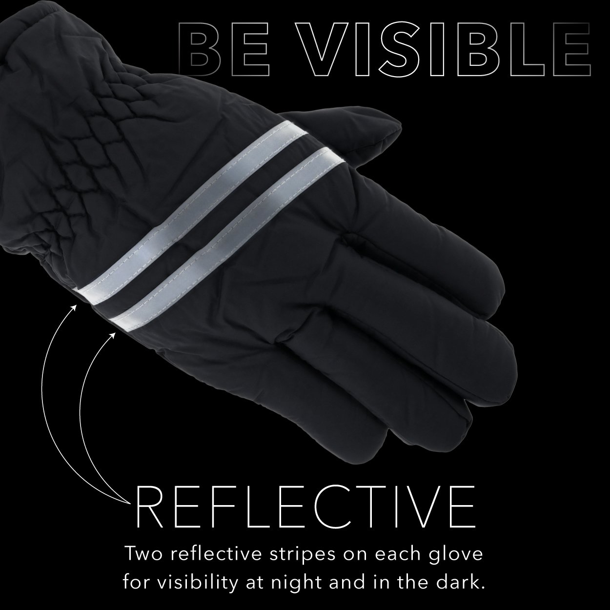 Reflective Water Resistant Men's Gloves - Image 6