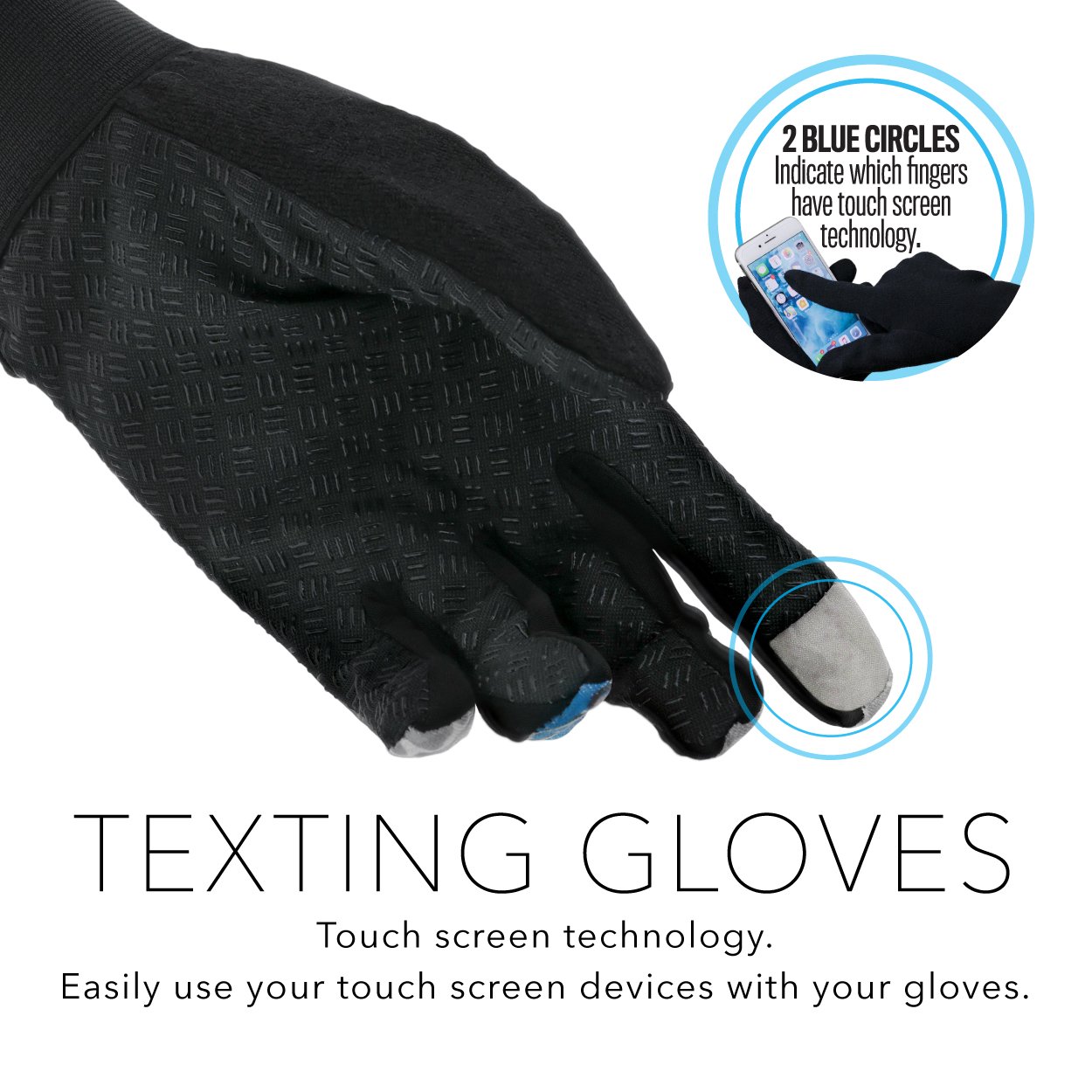 Form Fit Gloves with Grip Palm & Text Tips - Image 5