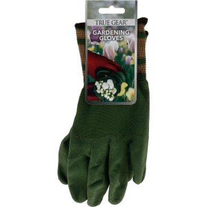 Forest Green Garden Gloves with Rubber Palm
