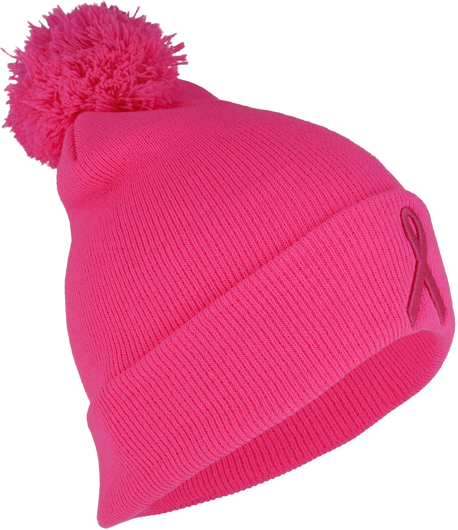 Breast Cancer Awareness Pom Beanie