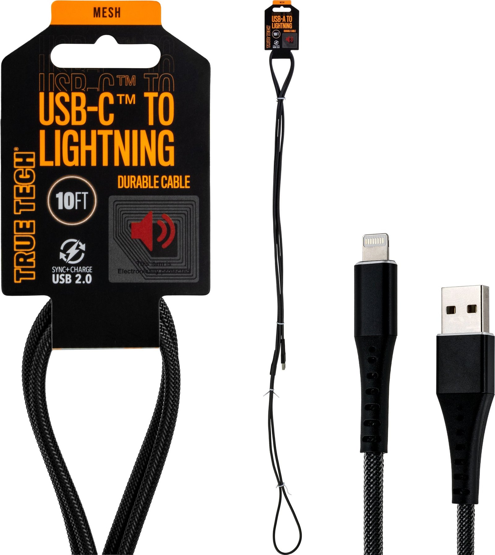 Lightning to USB-A 10FT Mesh Cable